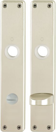 HOPPE Langschildpaar 202SP F2/neusilberfarbig, 72 mm Entfernung, Aluminium, sichtbare Verschraubung