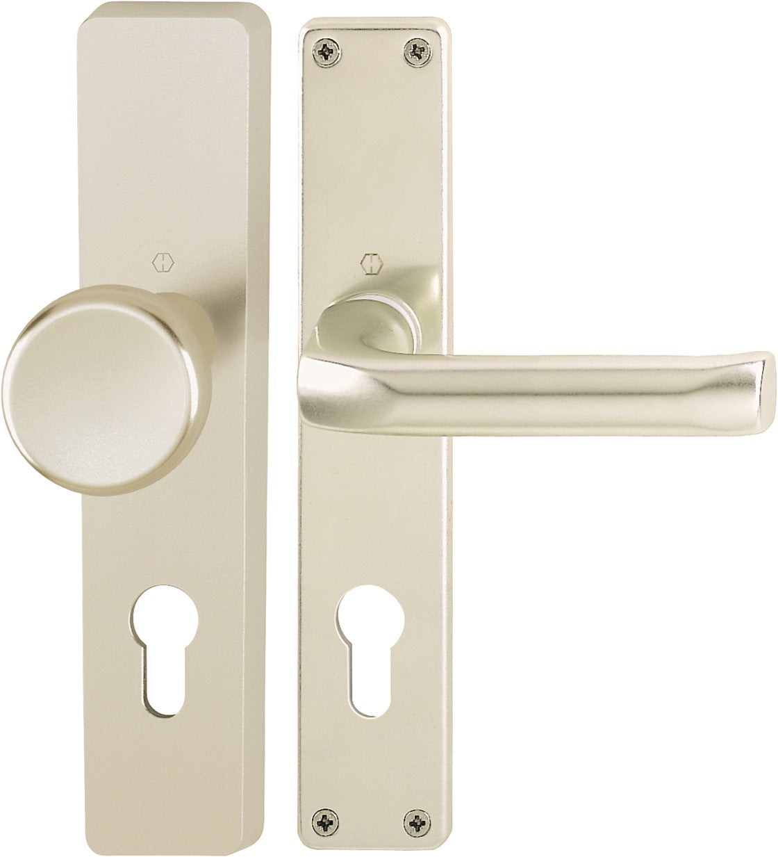 HOPPE Langschildgarnitur London 54/227/202SP/113 Alu F1 PZ 72 mm DIN L/R
