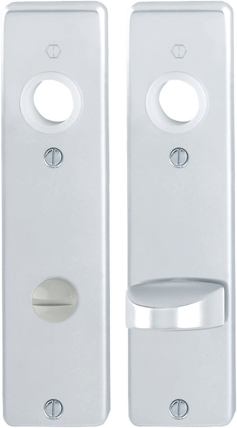 HOPPE Kurzschildpaar 202KP Aluminium F4 bronzefarbig PZ 165 mm