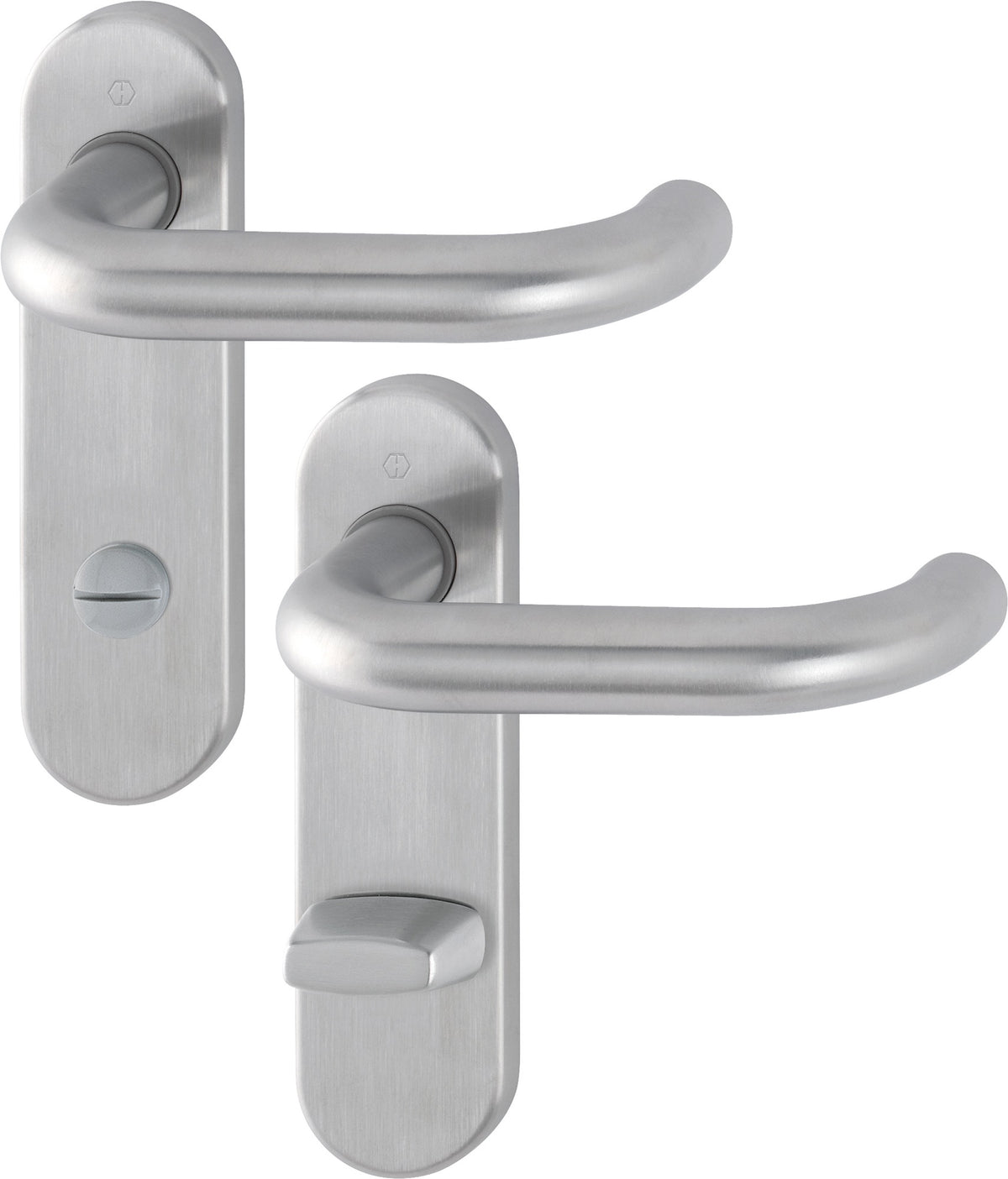 HOPPE Kurzschildgarnitur Paris E138Z/353K Edelstahl F69 OB – DIN EN 1906, Schnellstift, 72 mm