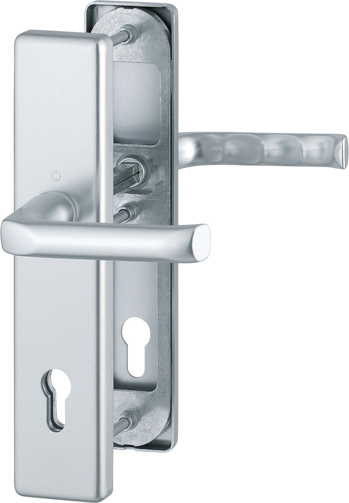 HOPPE Schutzgarnitur London 61G/2221/2210/113 Aluminium F1 für Abschlusstüren, einbruchhemmend nach DIN 18257