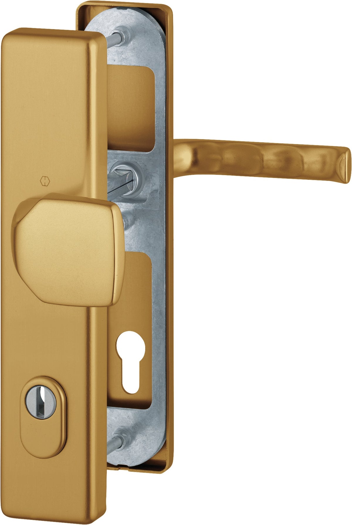 HOPPE Schutzgarnitur London 61G/2222ZA/2210/113 Alu.F2 72mm für Türstärke 37-47mm