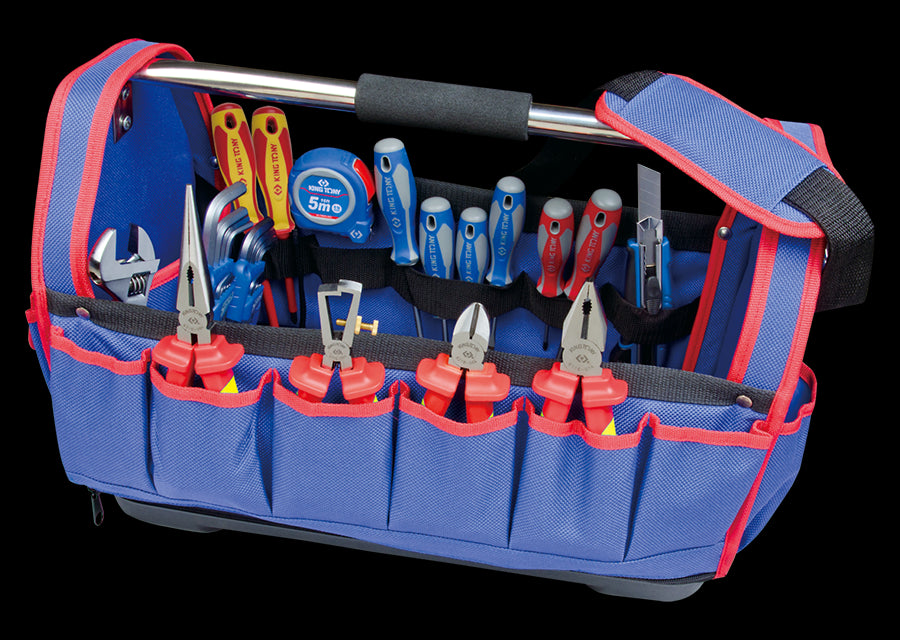 KING TONY Profi-Werkzeuge - Komplette werkzeugkasten aus Stoff - 33 tlg. 91333MQ
