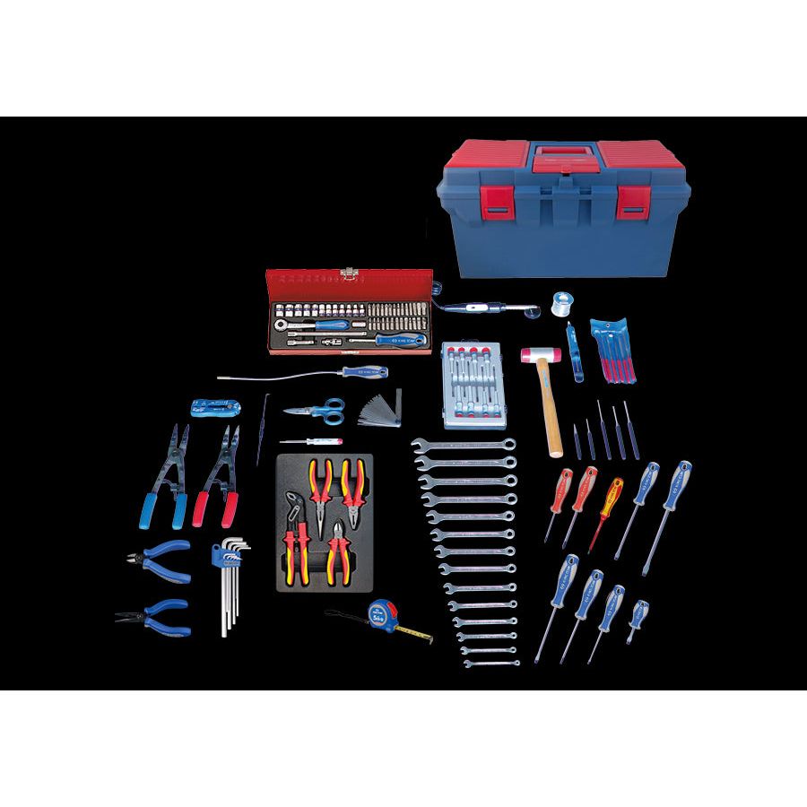 KING TONY Profi-Werkzeuge - Werkzeugsortiment Elektroarbeiten & Elektromechanik - 128 tlg. 415147ELC1