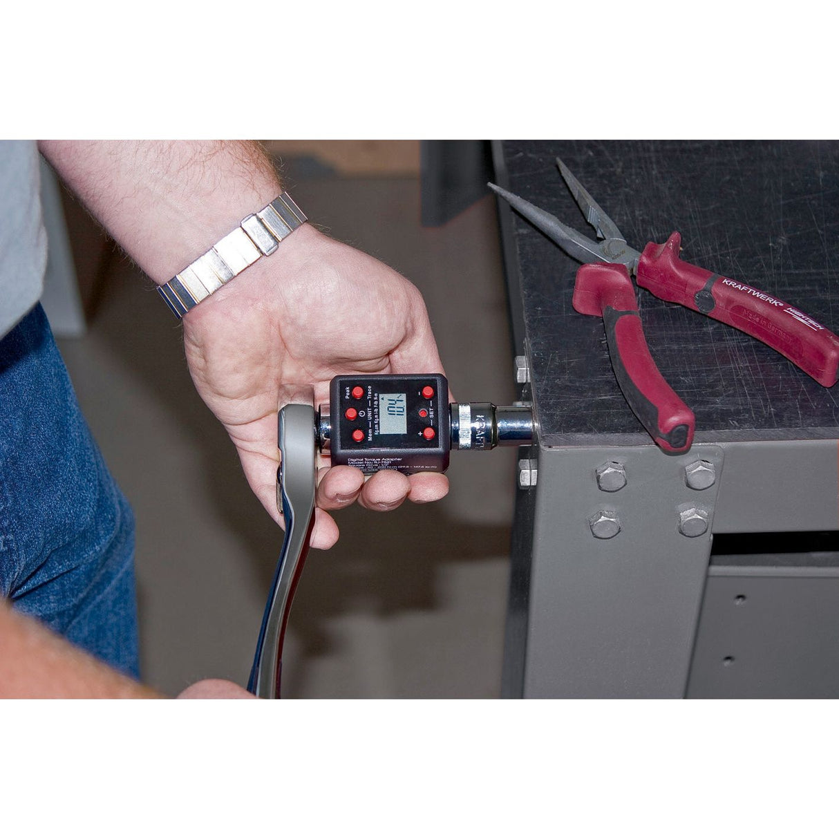 Kraftwerk PRO LINE 1/4" Digital Drehmoment-Adapter, 6 - 30 Nm