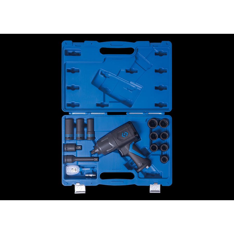 KING TONY Profi-Werkzeuge - 1/2" Kraftschrauber-Set, mit Zubehör - 15 tlg. 44803AMP01