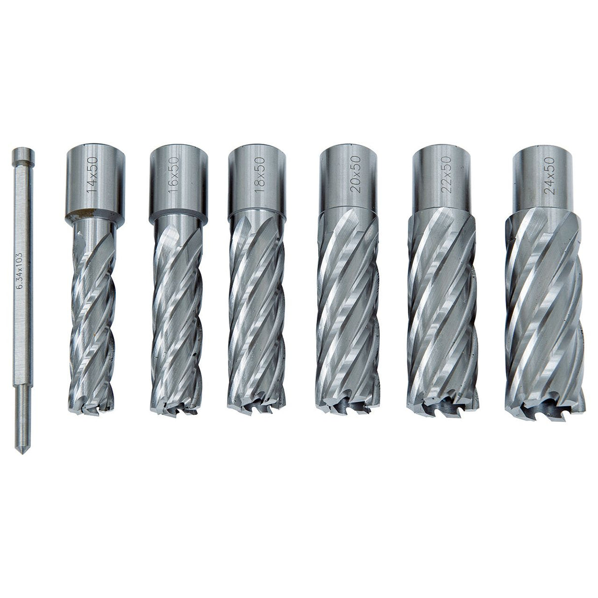 BERNARDO Zubehör Magnet-Kernbohrmaschine – Modell HSS-Standard Kernbohrer-Set CDL, 14 - 24 mm, Bohrtiefe 50 mm