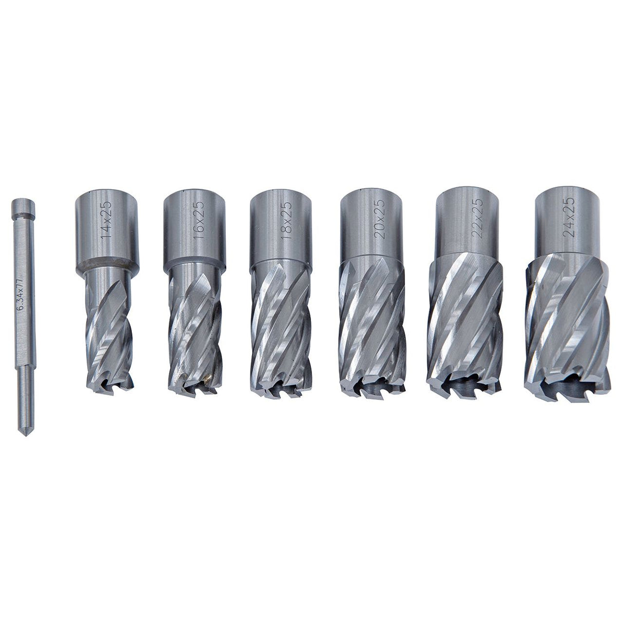 BERNARDO Zubehör Magnet-Kernbohrmaschine – Modell HSS-Standard Kernbohrer-Set CDS, 14 - 24 mm, Bohrtiefe 25 mm