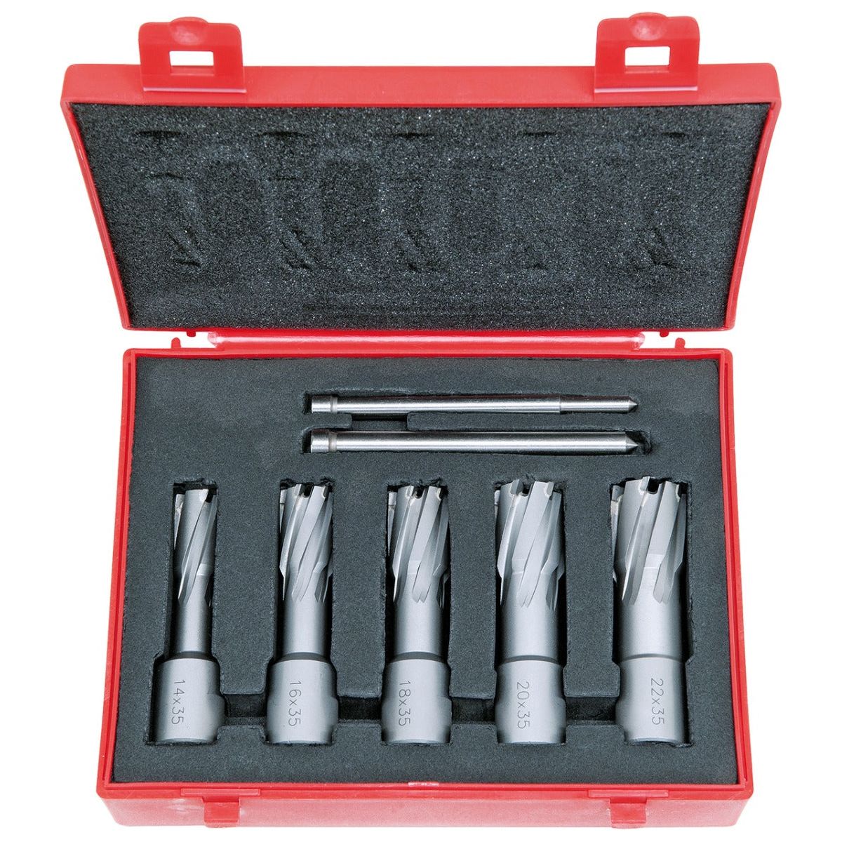 BERNARDO Zubehör Magnet-Kernbohrmaschine – Modell HM-Kernbohrer-Set, 14 - 22 mm, Bohrtiefe 35 mm