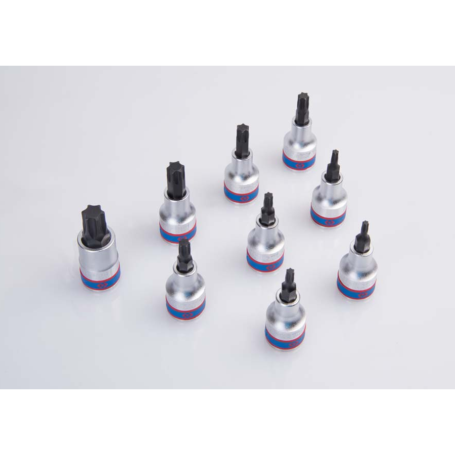 KING TONY Profi-Werkzeuge - 1/2" TORX® Steckschlüssel-Set - 9 tlg. 4109PR10