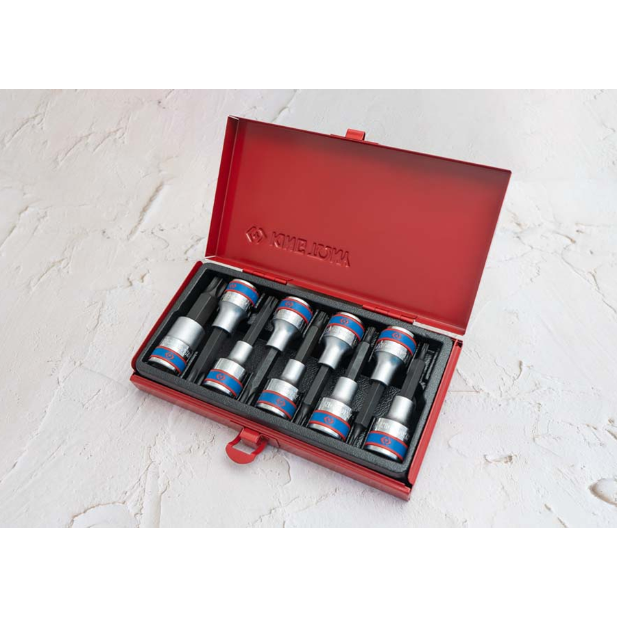 KING TONY Profi-Werkzeuge - 1/2" TORX® Steckschlüssel-Set, lang - 9 tlg. 4119PR