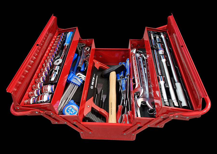 KING TONY Profi-Werkzeuge - Komplette Werkzeugkiste - 91 tlg. 902091MR
