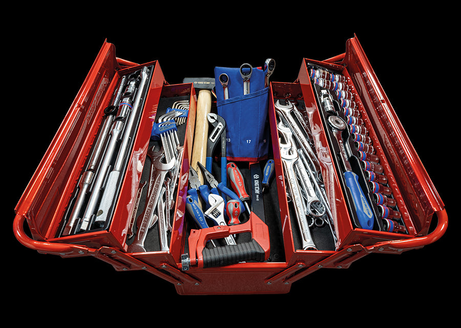 KING TONY Profi-Werkzeuge - Komplette Werkzeugkiste - 83 tlg. 902083MR