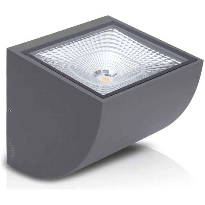 ASLO 12W LED Design Außenleuchte Outdoor - IP65 6000K kaltweiß - LED-Außenwandleuchte Anthrazit - ASAL1260