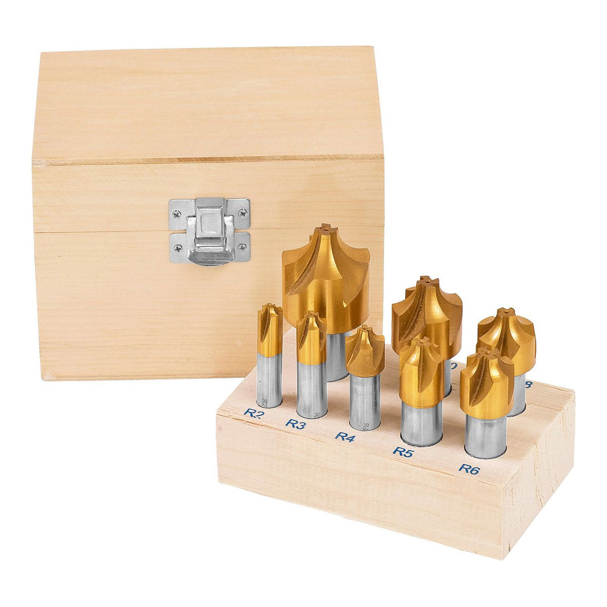 BERNARDO Fräswerkzeuge – Modell Satz HSS-Viertelkreisfräser, 8-tlg.