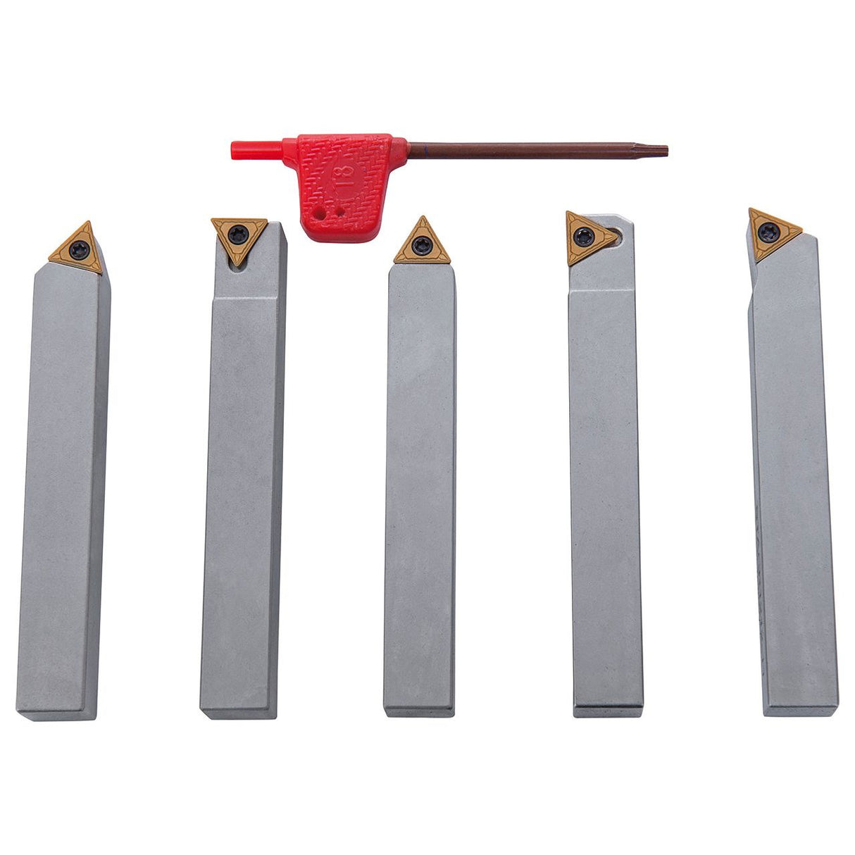 BERNARDO Drehmeisselsätze – Modell Drehmeißelsatz mit HM-Wendeplatte, 12 mm, 5-tlg.