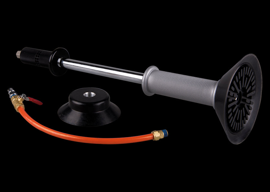 KING TONY Profi-Werkzeuge - Druckluft-Ausbeulhammer-Satz 2 auswechselbaren Saugtellern 9CH212