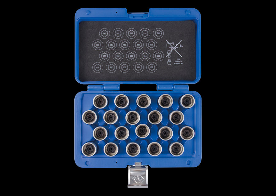 KING TONY Profi-Werkzeuge - Spezial-Einsätze für BMW-Felgenschlösser - 20tlg. 9BW0220