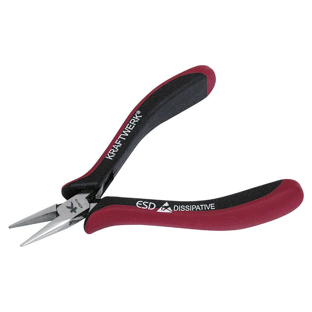 Kraftwerk Hightech ESD Elektronik-Flachrundzange, 115 mm