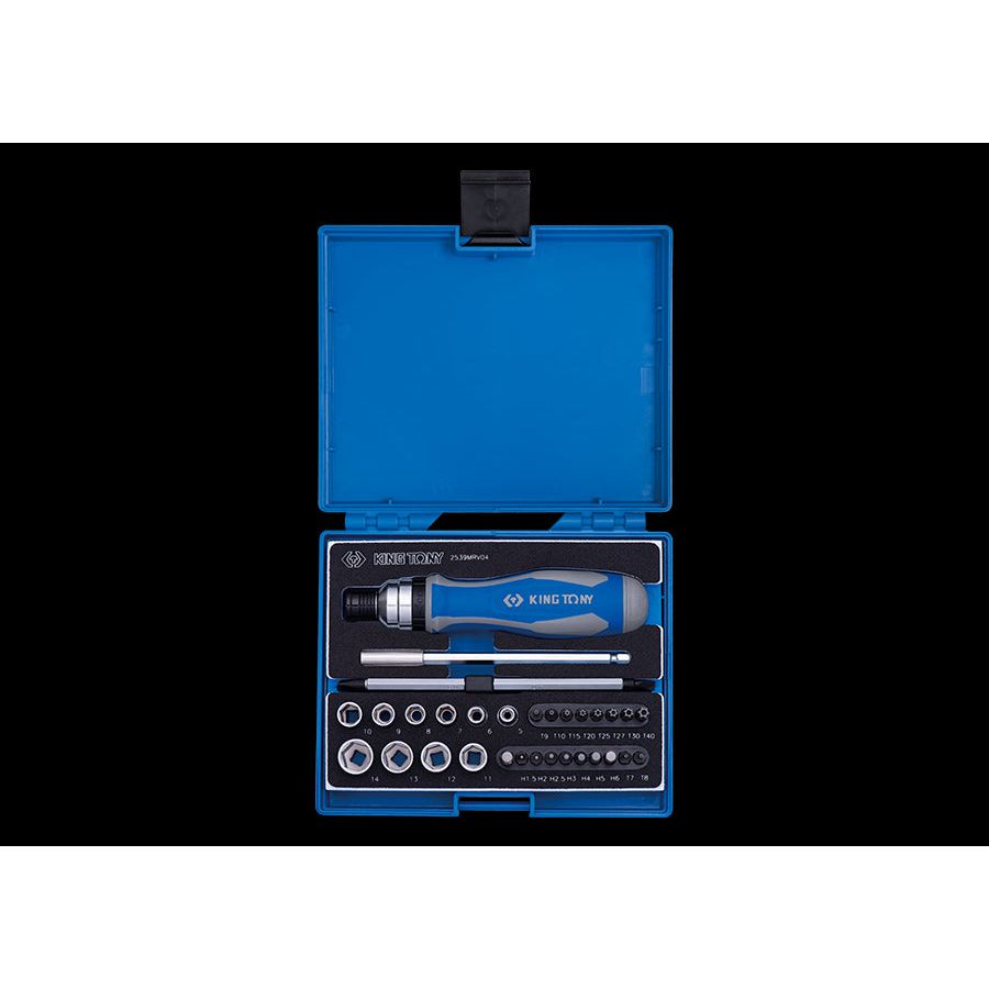 KING TONY Profi-Werkzeuge - Ratschen-Bit-Schraubendreher - 39TLG 2539MRV04