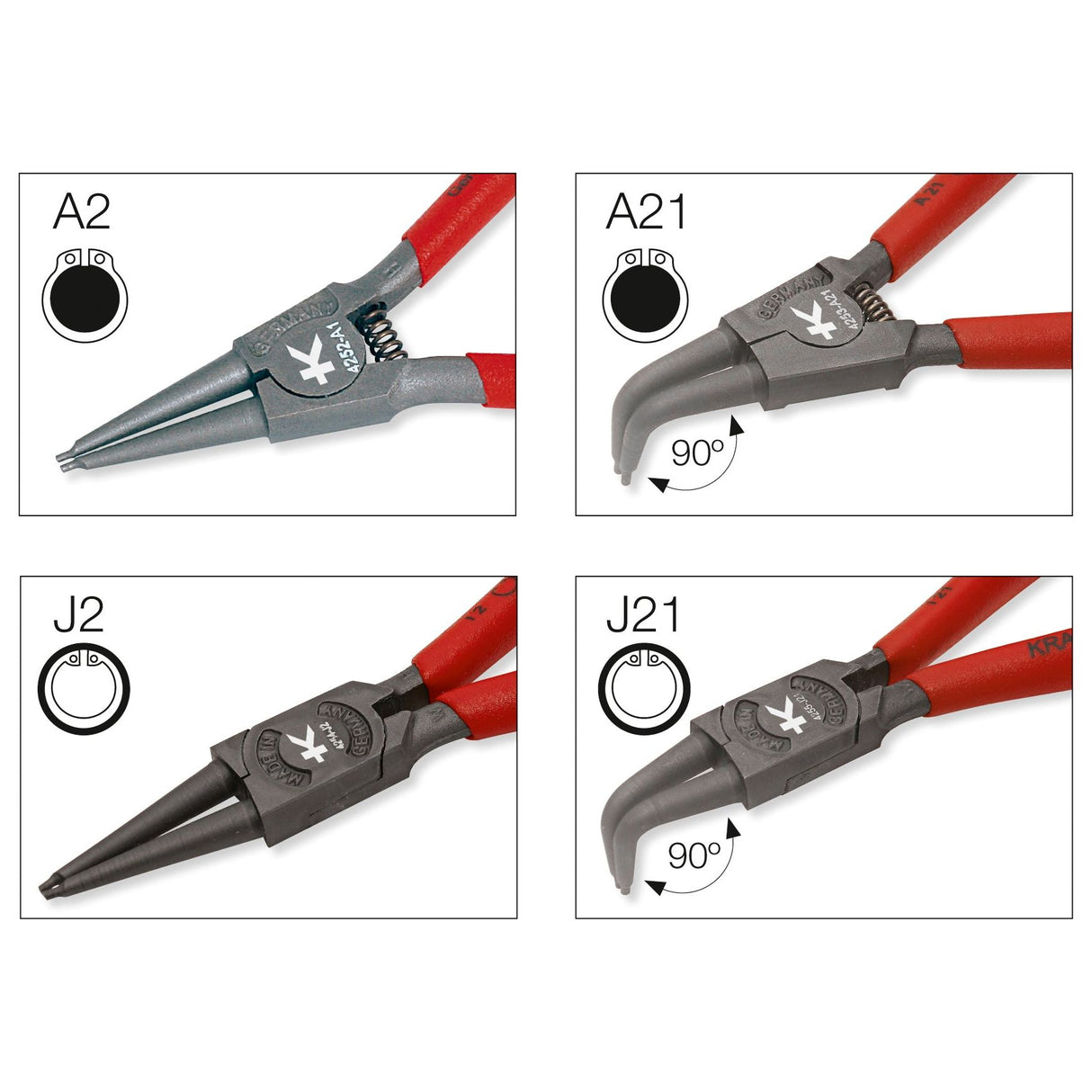 Kraftwerk Hightech Seegerring-Zangensatz, 4-tlg