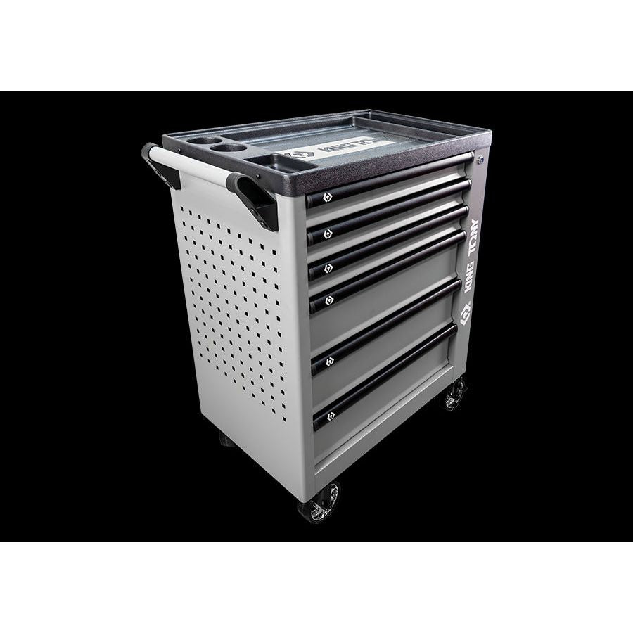 KING TONY Profi-Werkzeuge - Werkzeugwagen mit 6 Schubladen - Grau 87G386BAG