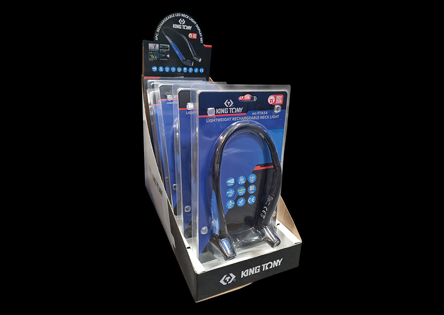 KING TONY Profi-Werkzeuge - Verkaufsdisplay LED-Inspektionslampen 9TA54A - 6 tlg. 9TA54AS