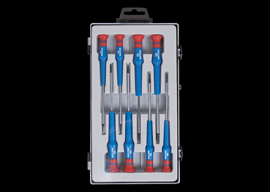 KING TONY Profi-Werkzeuge - Präzisions-Schlitz-Schraubendreher-Set - 8 tlg. 32218MR