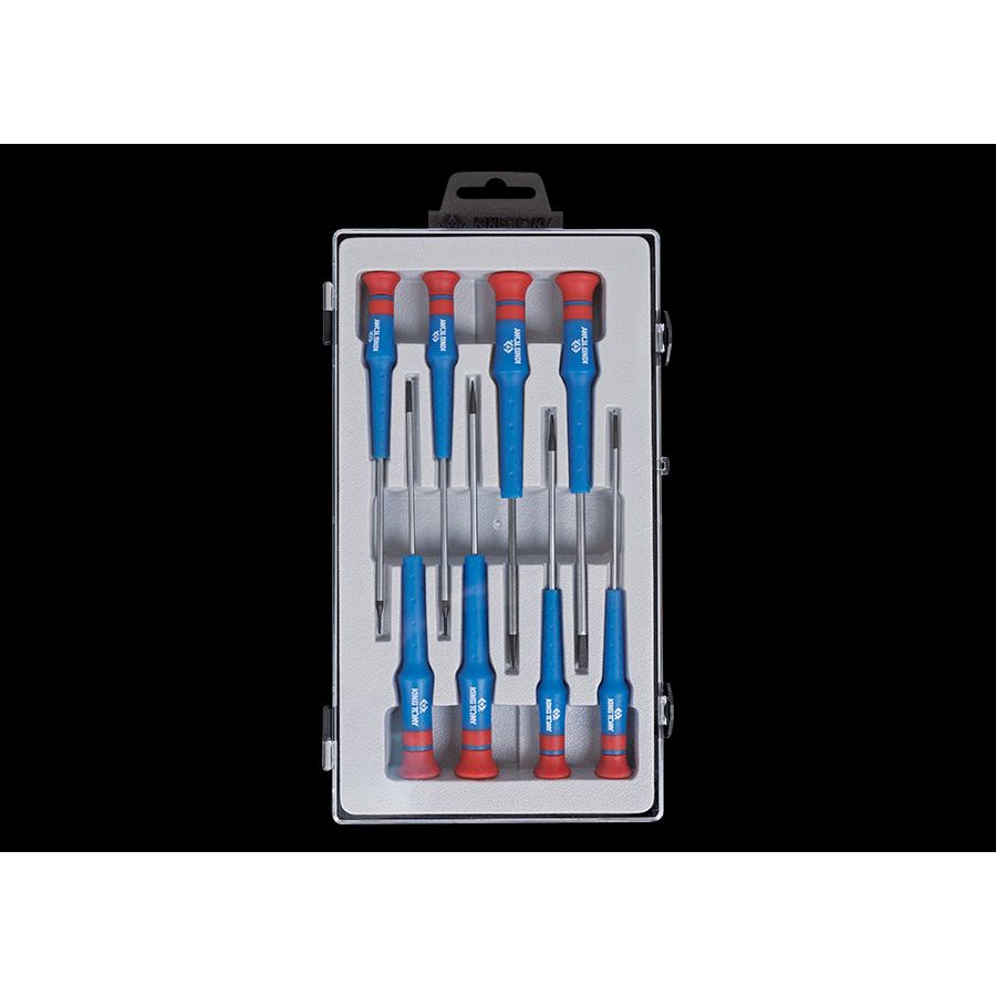 KING TONY Profi-Werkzeuge - Präzisions-Schlitz-Schraubendreher-Set - 8 tlg. 32218MR