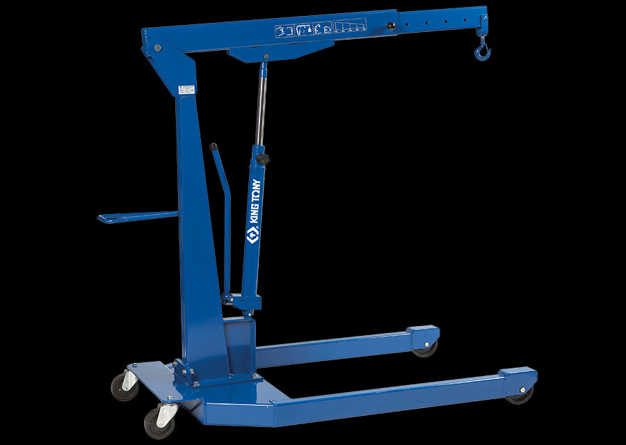King Tony hydraulic engine crane from Tools.de for lifting engines and heavy workshop components