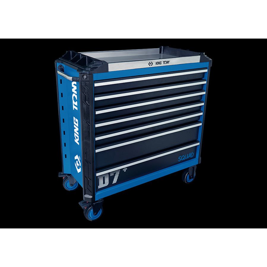 KING TONY Profi-Werkzeuge - Werkzeugwagen mit 7 Schubladen SQUAD D7+ 87SQ337BABK