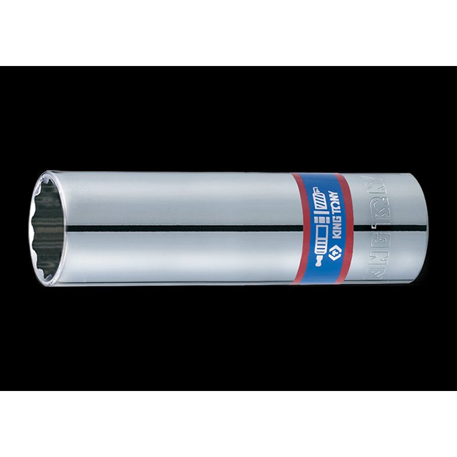 KING TONY Profi-Werkzeuge - 1/2" 12-Kant Steckschlüssel für Zündkerzen - 14 mm 463014RC