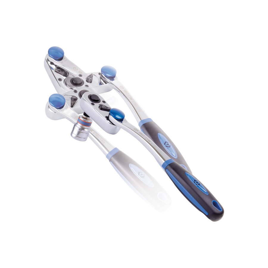 KING TONY Profi-Werkzeuge - 1/2" Multi-Winkel-Ratsche - 310 mm 478012G