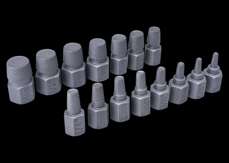 KING TONY Profi-Werkzeuge - Schraubenzieher-Set für defekte Schrauben - 15 tlg. 11015SQ