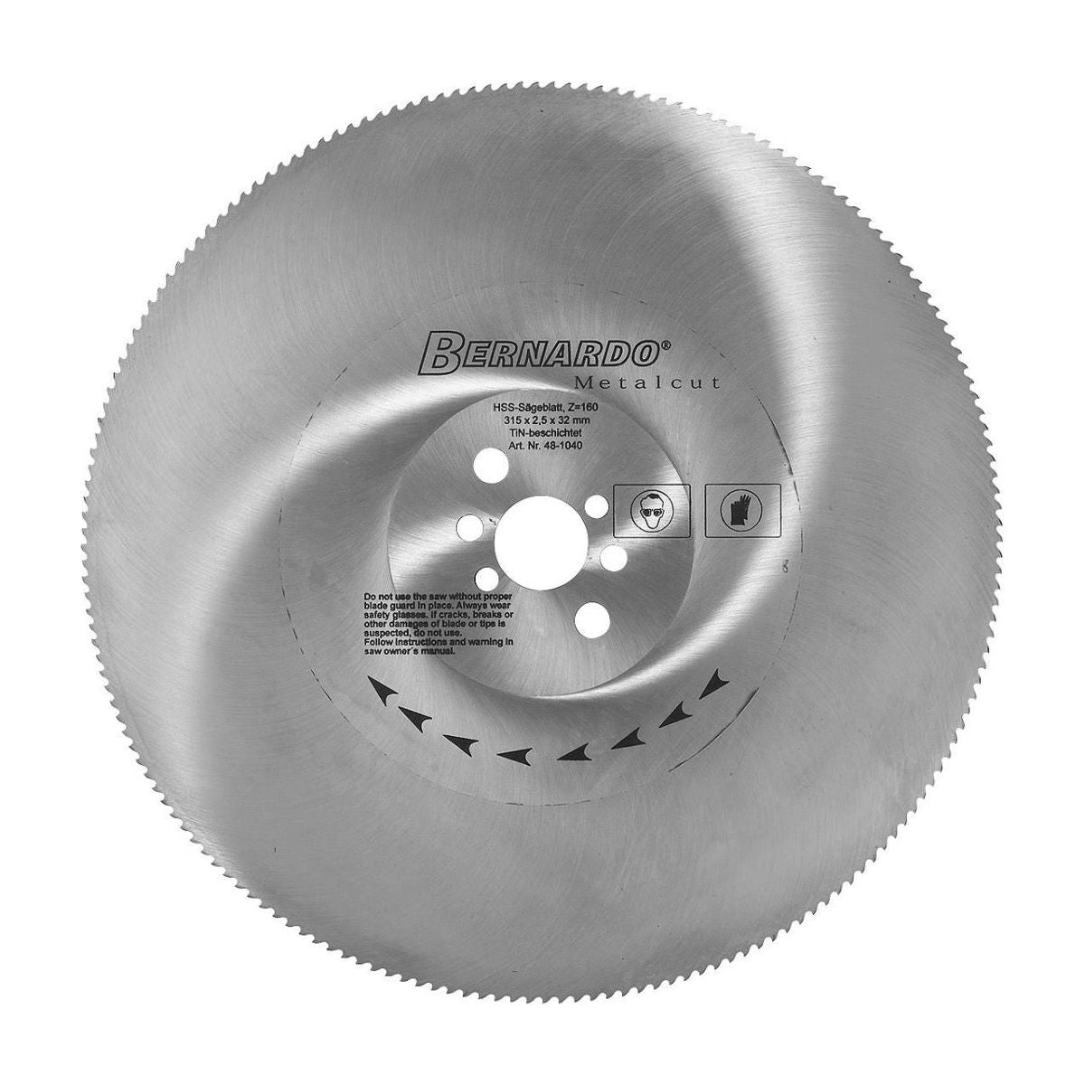 BERNARDO Sägeblätter HSS TiN-beschichtet – Modell Sägeblatt HSS 225,0 x 2,0 x 32,0 mm, Z150 für CS 225