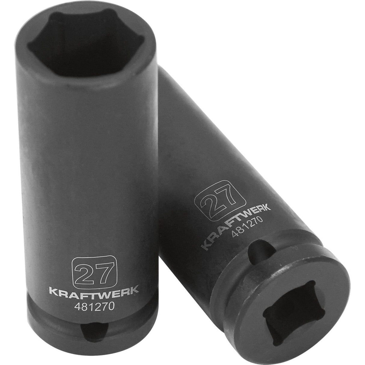 Kraftwerk PRO LINE 3/4" Schlag-Maschinenschrauber Steckschlüsseleinsatz Aussen Sechskant, 90 mm lang, 27 mm