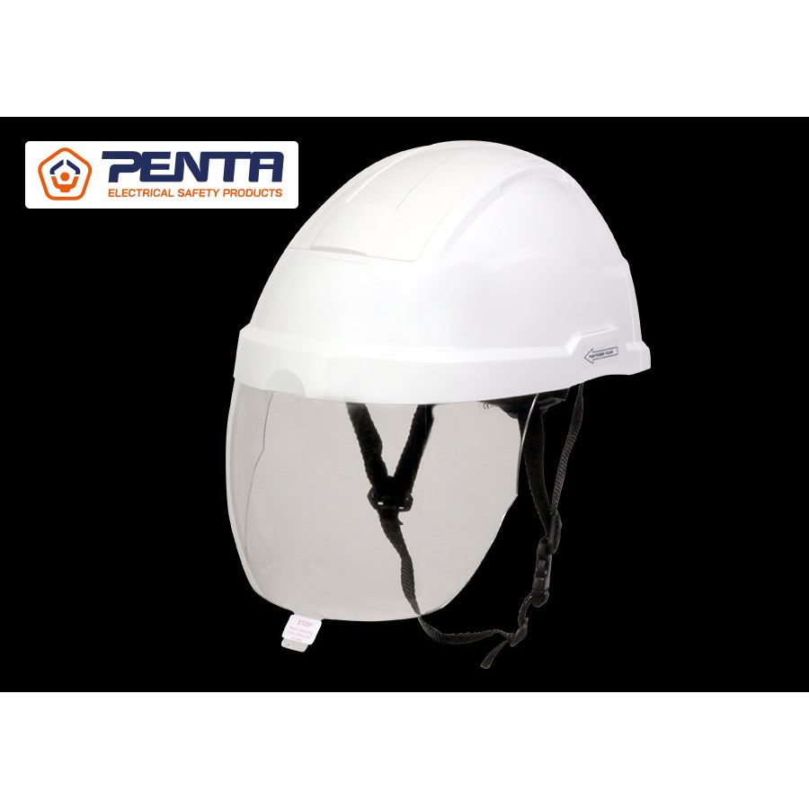 KING TONY Profi-Werkzeuge - Schutzhelm mit integriertem Gesichtsschutz für Elektriker TC42ESBBSC