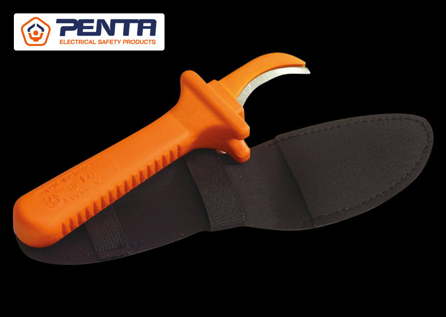 KING TONY Profi-Werkzeuge - 1000V Isoliertes Messer mit kurzer Klinge IS79