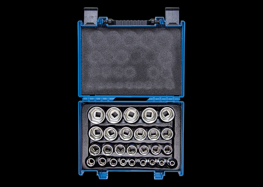 KING TONY Profi-Werkzeuge - 1/2" 6-Kant Steckschlüssel-Set - 27 tlg. 4557MR