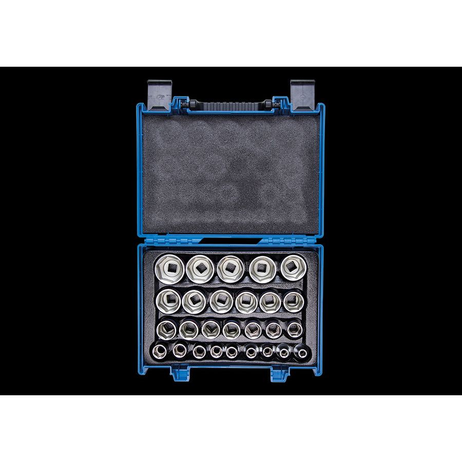 KING TONY Profi-Werkzeuge - 1/2" 6-Kant Steckschlüssel-Set - 27 tlg. 4557MR