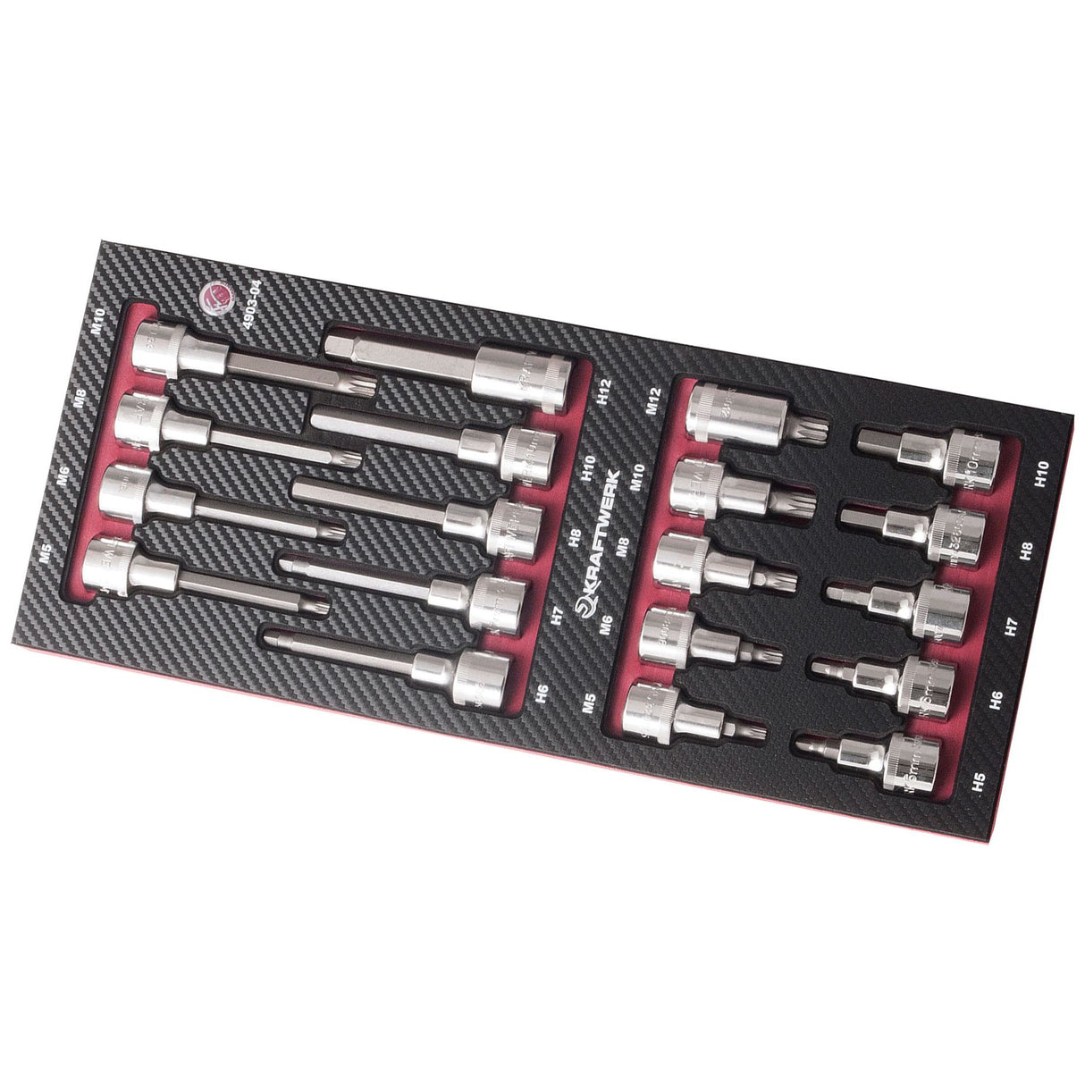 Kraftwerk PRO LINE COMPLETO 1/2" Steckschlüssel-Satz, EVA-Einlage, 19-tlg