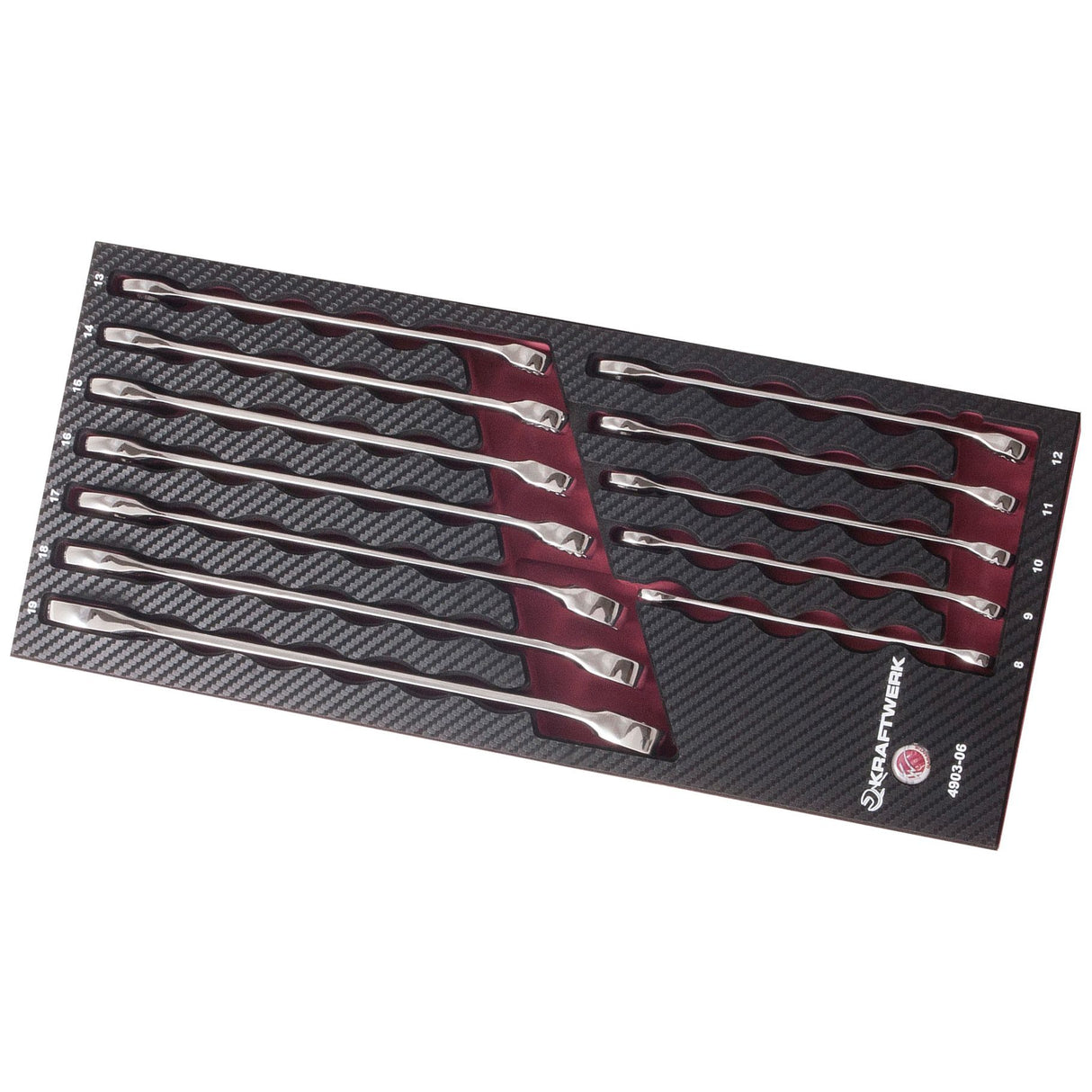 Kraftwerk PRO LINE COMPLETO Ring-Maulschlüssel Set, EVA-Einlage, 12-tlg