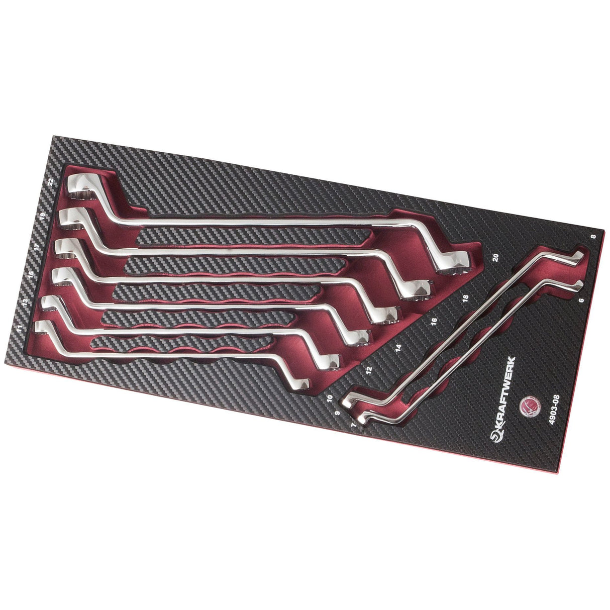 Kraftwerk PRO LINE COMPLETO Doppel-Ringschlüssel Set, EVA-Einlage 8-tlg