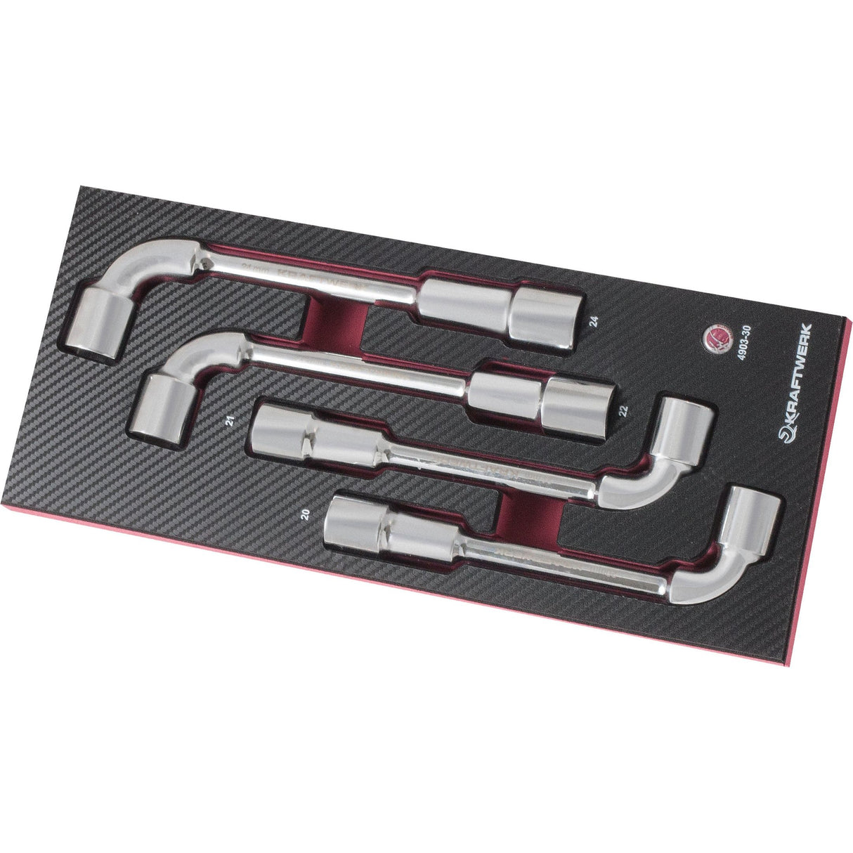 Kraftwerk PRO LINE COMPLETO Doppel-Steckschlüssel, Pfeifenkopfschlüssel, EVA-Einlage, 20 - 24 mm, 4-tlg