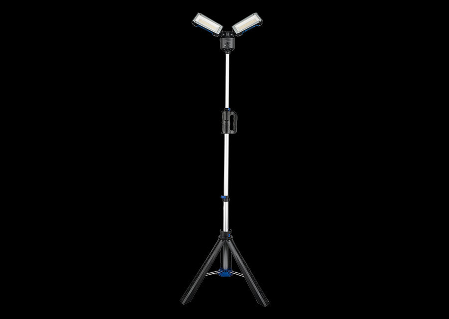 KING TONY Profi-Werkzeuge - LED-Scheinwerfer mit Stativ, 5 Lichtfarben 6000 Lumen 9TA491AA