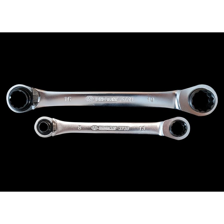 KING TONY Profi-Werkzeuge - Doppel-Ratschen-Ringschlüssel-Set - 2 tlg. 14902MR01