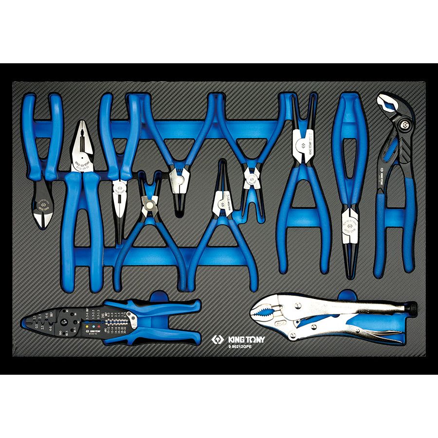 KING TONY Profi-Werkzeuge - Module mousse + PP 12 pinces 990212GPE