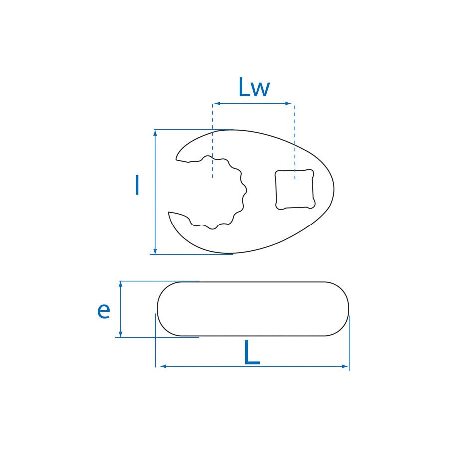 KING TONY Profi-Werkzeuge - CROWFOOT Maulschlüssel-Einsatz, Zoll - 9/16" 503118R
