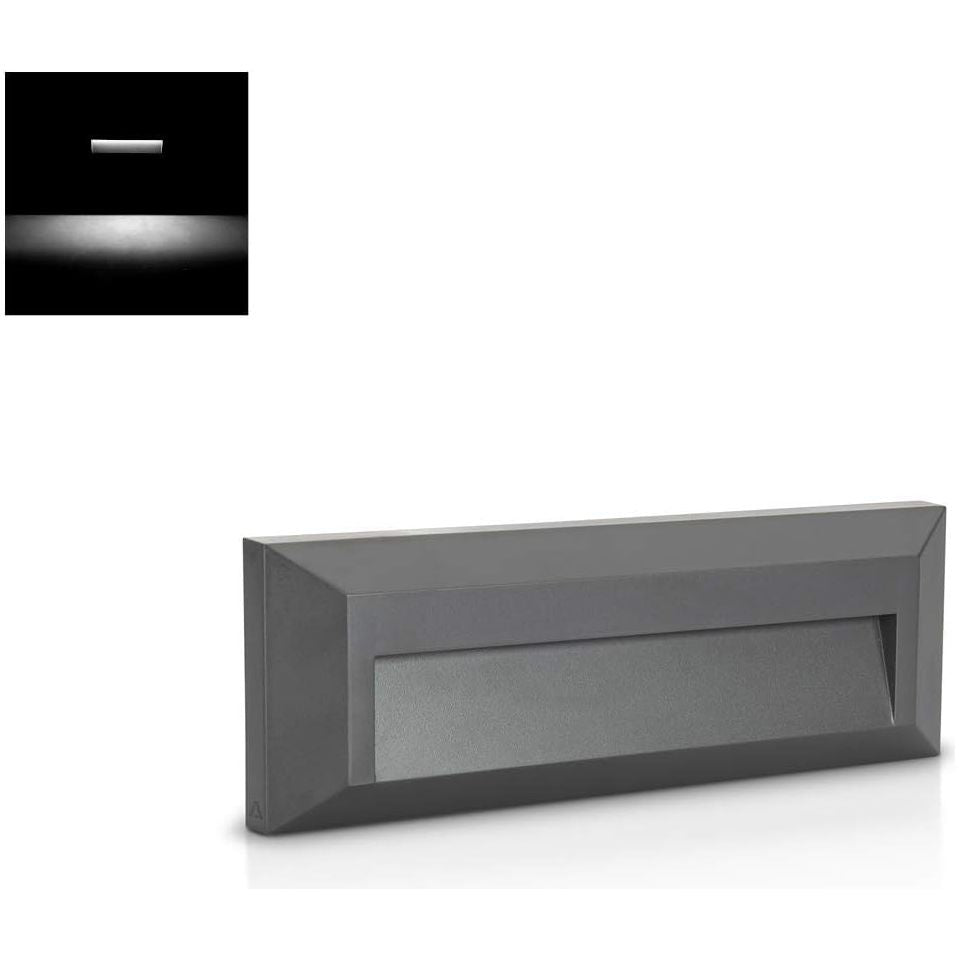 ASLO LED-Außenwandleuchte IP65, moderne Wandlampe in Anthrazit, Außenlampe 3.5 Watt, 120LM, 4000 Kelvin
