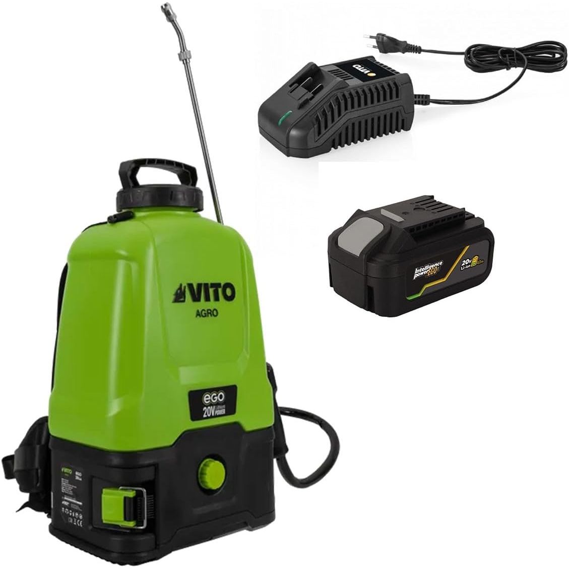 VITO Profi Akku-Drucksprüher 16L EGO 20V mit Akku und Ladegerät - VIBCP1620